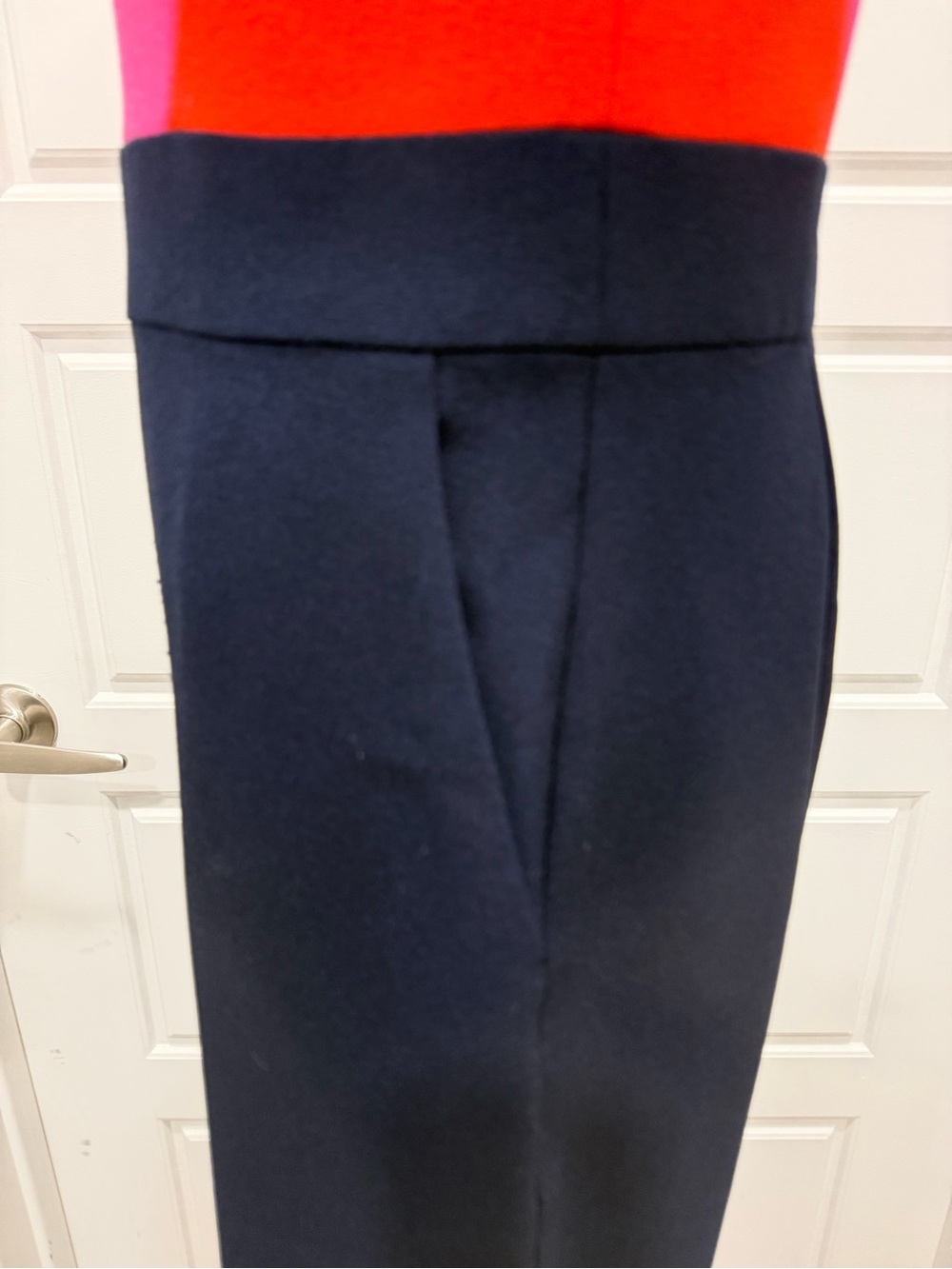 Vince Camuto Navy Wide-Leg Jumpsuit with Pink Colorblock Bodice - Picture 7 of 11